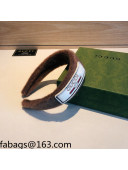 Gucci Wool Headband Brown 2021 110464