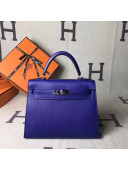 Hermes Kelly 28cm/32cm  Original Epsom Leather Bag Electric Blue