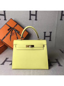 Hermes Kelly 28cm/32cm  Original Epsom Leather Bag Yellow