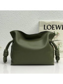 Loewe Flamenco Clutch in Nappa Calfskin Army Green 2022