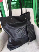 Chanel Buckskin-Like Calfskin Bucket Bag 92266 Black 2020 TOP