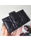 Dior Lady Dior Cannage Lambskin Card Holder Black 2019