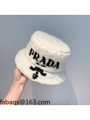 Prada Shearling Bucket hat White 2021 110468