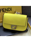 Fendi NANO BAGUETTE Charm Bag in Grainy Leather Yeelow 2020