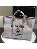 Chanel Deauville Large Shopping Bag A66941 Grey/Pink 2021 06