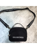 Balenciaga Canvas Mini Camera Crossbody Bag Black 2019