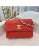 Chanel Quilted Lambskin Small Flap Bag AS2299 Coral Pink 2020 TOP