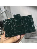 Dior Lady Dior Patent Cannage Calfskin Card Holder Green 2019