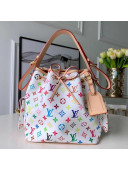 Louis Vuitton Colored Monogram Canvas Bucket Bag M42229 White 