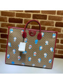 Doraemon x Gucci GG Canvas Large Tote Bag 653952 Beige/Red 2021