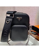 Prada Saffiano Leather Mini Bag 1BH183 Black 2021