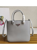 Prada Brushed Tote Bag 1BA330 Grey 2021