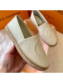 Louis Vuitton Leather LV Circle Starboard Flat Espadrille White 2020