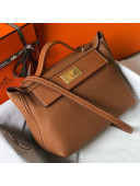 Hermes Kelly 24/24 - 29 Bag in Togo Leather Brown/Gold 2018 (Half Handmade)