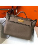 Hermes Kelly 24/24 - 29 Bag in Togo Leather Grey Elephant/Gold 2018 (Half Handmade)