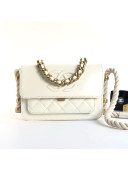 Chanel Vintage Wax Calfskin Flap Bag White 2021