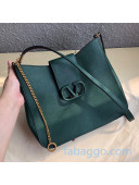 Valentino VSling Grainy Calfskin Hobo Bag 0802S Green 2019