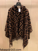 Fendi FF Cashmere Cape Brown 2021 110420