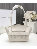 Bottega Veneta Arco Small Crocodile Embossed Leather Top Handle Bag White 2019