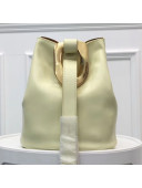 Bottega Veneta Drop Leather Oversize Loop Bucket Bag Yellow 2019