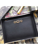 Gucci Zumi Grainy Leather Pouch 570728 Black 2019