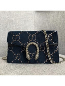 Gucci Dionysus GG Velvet Mini Bag 476432 Blue 2018