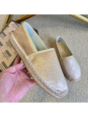 Gucci GG Silk Espadrilles Pale Gold 2020