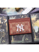 Gucci Card Case with NY Yankees™ Patch 547793 Beige 2018