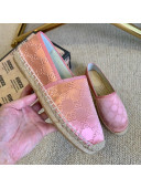 Gucci GG Silk Espadrilles Pink 2020