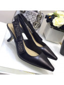 Dior "J'Adior" 6.5cm High-Heeled Pump in Calfskin with Studs Black 2018