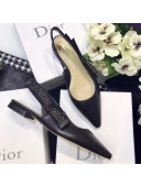 Dior "J'Adior" Ballet Shoe High-Heeled Pump in Calfskin with Studs Black 2018