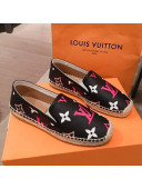 Louis Vuitton Monogram Print Espadrilles Black 2019 (For Women and Men)