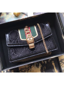 Gucci Sylvie Velvet Chain Bag ‎494642 Black 2018