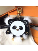 Louis Vuitton Wild Puppet Panda Bag Charm and Key Holder Black/White  