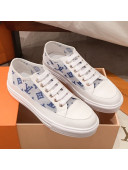 Louis Vuitton Stellar Sneakers in Blue Monogram Print Transparent Fabric 2020