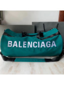 Balenciaga Fabric Travel Top Handle Bag Green 2019