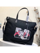 Prada Nylon Large Tote with Comic Appliqué 2VG024 2018 (2)