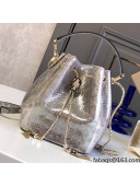 Bvlgari Serpenti Forever Bucket Bag in Silver Agate Metallic Karung Snakeskin 2021