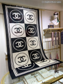 Chanel Cashmere Long Scarf CS815 Black 2021