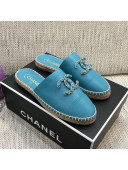 Chanel Chain CC Lambskin Espadrilles Mules Black 2021