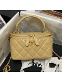 Chanel Vanity Case with Chain AP2199 Yellow 2021