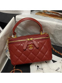 Chanel Vanity Case with Chain AP2199 Burgundy 2021