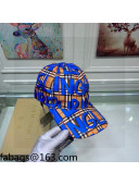 Burberry Graffiti Check Baseball Hat Blue 2021 110487