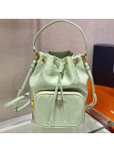 Prada Duet Bucket Shoulder Bag 1BH038 Green 2021