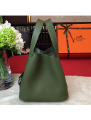 Hermes Original Togo Leather Picotin Lock PM/MM Bag Army Green