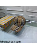 Burberry Check Baseball Hat Beige 2021 110489