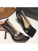 Bottega Veneta Mesh Square Toe Strentch Pump Black 2020