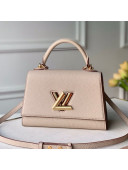 Louis Vuitton Twist One Handle Bag PM in Nude Taurillon Leather M57214 2020