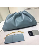 Bottega Veneta Large Pouch Soft Voluminous Clutch Bag Pale Blue 2020 576227L