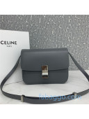 Celine Medium Classic Bag in Box Calfskin 8007 Steel Grey 2020 (Top quality)